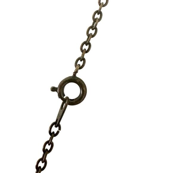 Copper blue circle pendant necklace - Picture 6 of 9